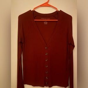 American eagle burnt amber long sleeve